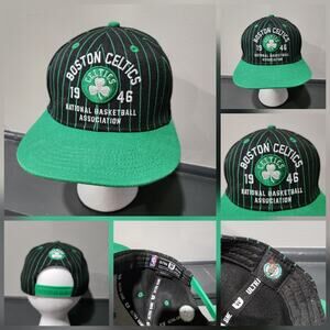 Boston Celtics NBA Basketball Ultra Game‎ Snapback Hat Cap Stripe Green Black